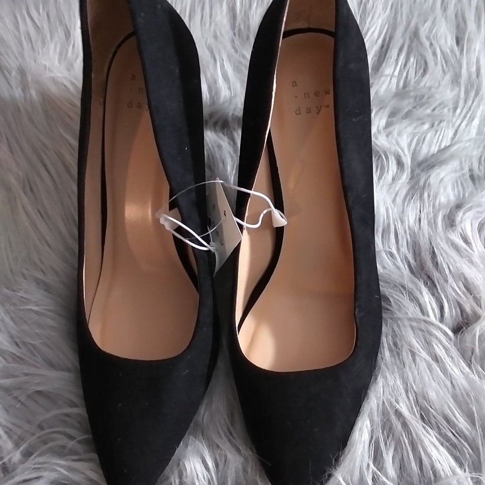 Women's Gemma Pointed Toe Pumps - A New Day Black - Picture 2 of 6